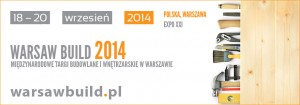 Główne logo tegorocznych targów budownictwa - Warsaw Build 2014
